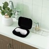 Vonpri - Jabonera portátil para baño y cocina, Negro