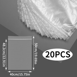 TXXATX 40x60cm Resealable Plastic Bags 20pcs Sealable Plastic Bags Clear Sealable Bags Plastic Bags Sealable Large Sealed Bags Plastic Seal Bags for Shoes Clothing Office Supplies Collectibles