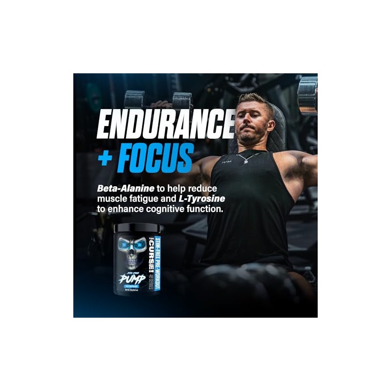 JNX SPORTS The Curse! Pump – Stim-Free Pre-Workout | Blue