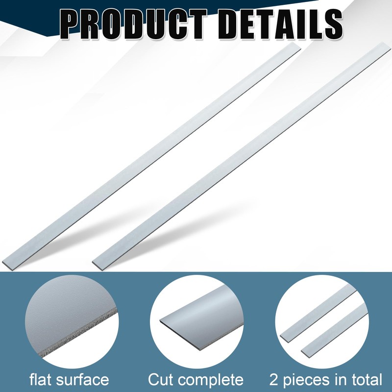 Yaocom 2 Pcs 304 Stainless Steel Flat Bar, 1/8" Thickness,