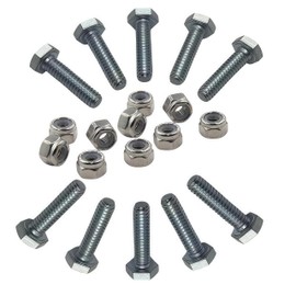 Shear Bolt Set 19H1914 Hex Bolt M40333 Nylon Lock Nut for John Deere fits Some Tractor Mounted 47" & 54" snowblowers (10 of Kit)