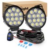 Nilight 2Pcs 4.5Inch LED Pods 42W 4200LM Round Flood Light