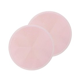 Silicone Hot Pot Holder Mats 12in (2-PCS) - Heat Resistant Countertop Protector with Non-Slip Geometric Pattern, Easy Clean Kitchen Trivet for Dining Table, Stove Top, Counter Safe Pink Big Size