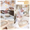 Gejoy 12 Set Bread Proofing Baskets Oval Shaped Banneton Dough