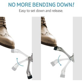 CG PLUS Door Stopper, Kick Down Door Stops for Heavy Doors, with Rubber Tip and Spring Lever, Adjustable, Easy to Set Down and Release, 4-Inch, for Wide Doors (4inch x 30pack, Dark Grey)