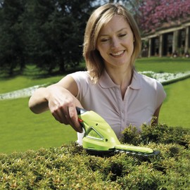 Garden Gear Garden Hedge Trimming Cordless Shears Lightweight Handheld 3.6V with 80mm Cutting Blade (Trimming Shears with Extension Handle)