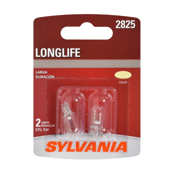 SYLVANIA 2825 Long Life Miniature Bulb, (Contains 2 Bulbs)