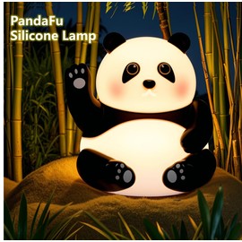 Cute Panda Night Light for boys girls Children, Panda kawaii room decor Silicone Patting Lamp, 4 Level Dimmable Nursery Nightlight for Breastfeeding Toddler Night Light for Bedroom Room Decor Gifts