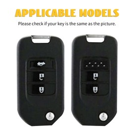 OFF WE GO Car Key Cover Case Key Fob Fit for Honda GREIZ Civic City XRV Vezel Civic CR-V HR-V Accord Jade Crider Odyssey Car Key Shell Car Key Protective Fob Key Holder Box, Black Gold