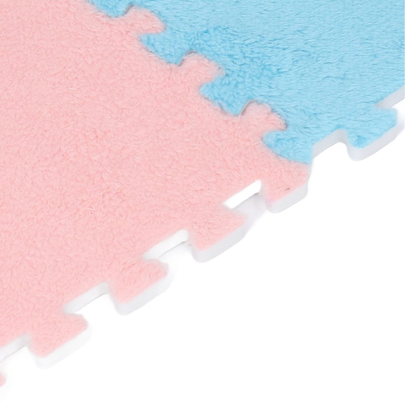 Plush Foam Interlocking Floor Carpet Soft Non Slip Cuttable Interlocking