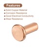 uxcell 50Pcs Copper Solid Rivets, 1/8" x 15/64" Flat Head