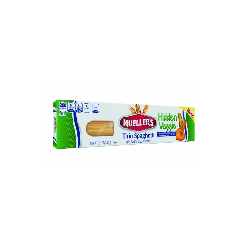 Mueller's Thin Spaghetti Hidden Veggie 12 Oz (Pack of 6)