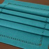 Grelucgo Handmade Hemstitch Teal Table Runner Dresser Scarf, Rectangular 14