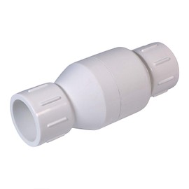 Midline Valve PVC Inline Check Valve for Backflow Prevention 1-1/2'' Solvent Connections White Plastic (4I2T112)