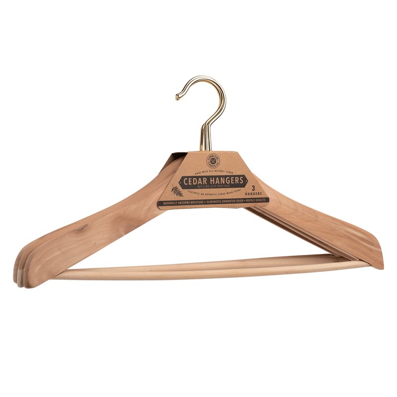 Cobbler's Choice Cedar Hanger (3-Pack), Naturally Absorbs Moisture, Eliminates Unwanted