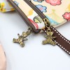 loco animo Pouch, Double Zipper, Strap, Lightweight, Cute, Animal Pattern,