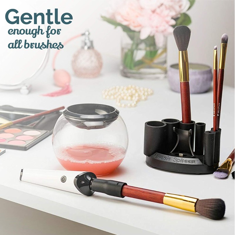 Luxe Electric Makeup Brush Cleaner Machine with Cleaning Solution -