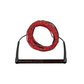 Ronix Combo 4.0 Hide Grip Wakeboard Handle, 1.15 in. Diameter w/75ft. 5-Sect. Solin Rope, Red