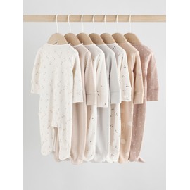 NEXT Pack of 4 Baby Rompers Two Way Zip, neutral, 6-9 months