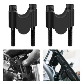Wsays 7/8" Handlebar Risers 30mm Height Mount Clamp Kit Compatible with Kawasaki Fit Honda Fit Suzuki Fit Yamaha Fit ATV Dirt Bike Motorcycle Matte Black