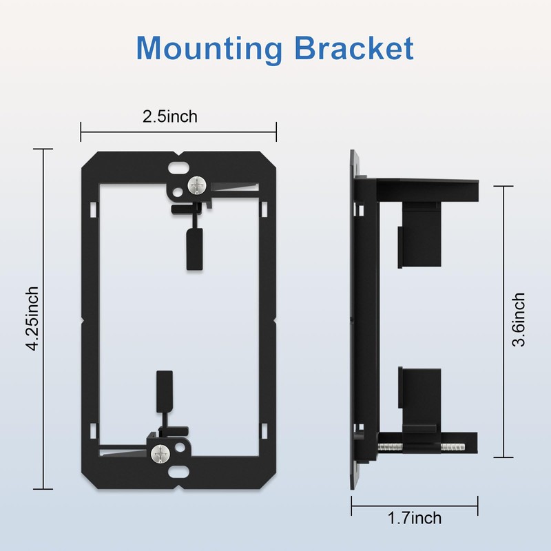 FGB 6 Port White Keystone Ethernet Wall Plate with Mounting