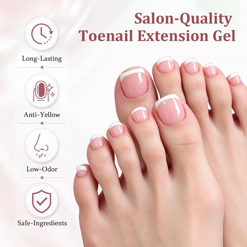 3 Colors Pink Clear White Poly Gel Nail Kit for