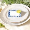 FYSUIMU 100Pcs Blue Tiles Place Cards 2 x 3.5 Inch