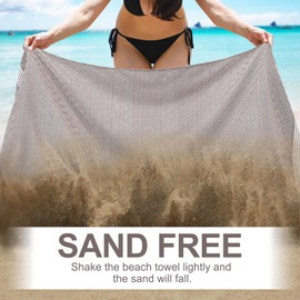 Oversized Cotton Turkish Beach Towels 74"x38" Thin Quick Dry Sand Free Pool Swim Towel Large Xl Big Clearance Blanket Adult Travel Essentials Cruise Accessories Must Haves Vacation Necessities Brown