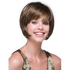 Audrey Wig Color Vanilla Lush - Rene of Paris Wigs Short 6" Layered Bob Angled Sides Synthetic Average Cap