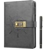Kesote A5 Diary with Lock Leather Cover Lock Notebook Lined