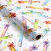 Fabllewavi 1 Roll Rainbow Pencil Bow Wrapping Paper Mini Roll