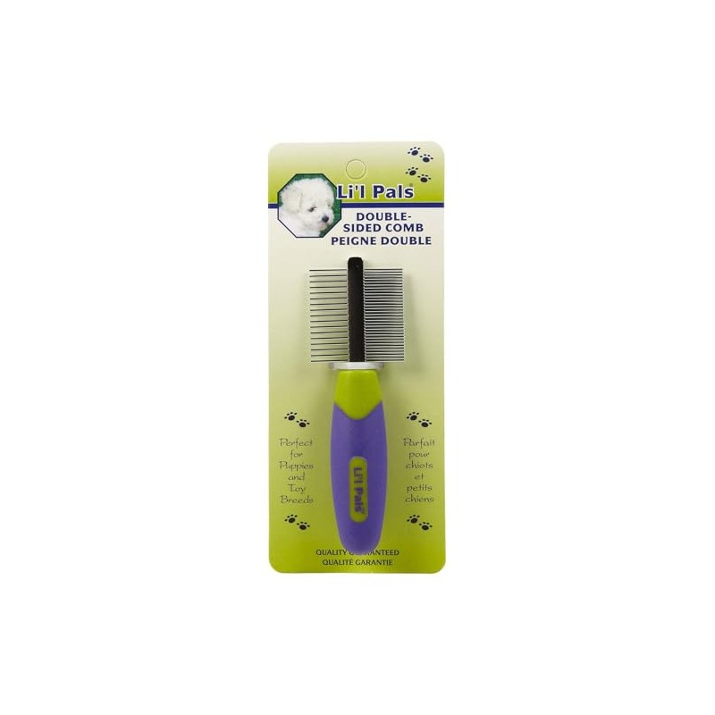 Coastal Pet Li'l Pals Double-Sided Dog Comb - Tick &