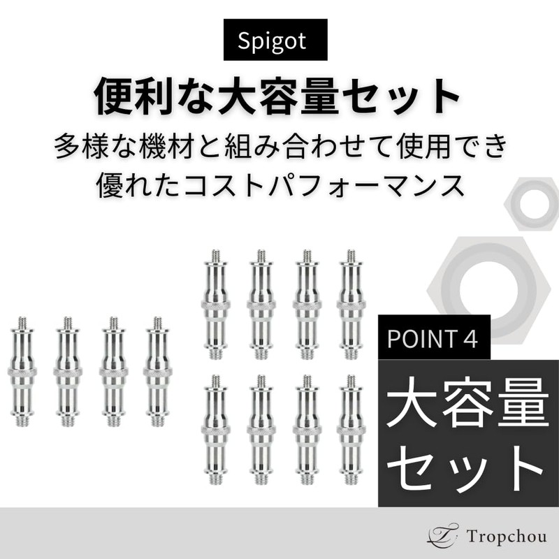 Tropchou Spigot 3/8 1/4 Screw Photography with Drawstring Bag Camera
