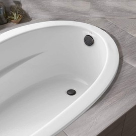 Artiwell Tip-Toe Bathtub Drains Trim Set with Two-Hole Overflow Faceplate, Replacement Bath Drain Trim Kit with 2-Hole Overflow Faceplate and Universal Fine/Coarse Thread (OIL RUBBED BRONZE)