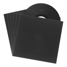 MECCANIXITY 10 Pcs 12" Vinyl Record Jackets,Kraft Paper Vinyl Outer Sleeves Album Protector Covers for LP Vinyl Records Collections Storage,Black