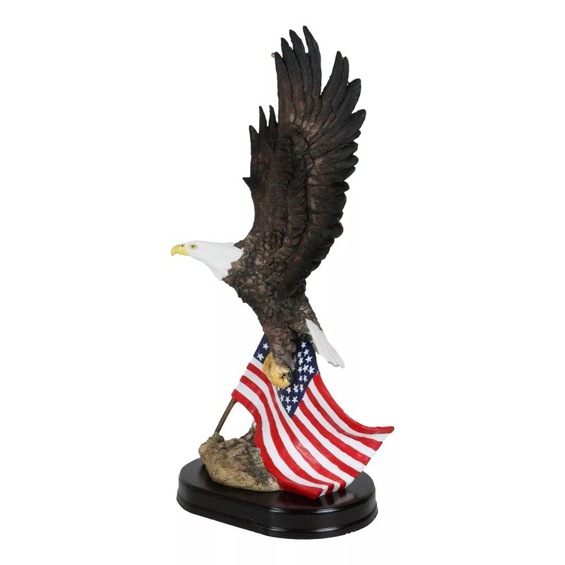 Ebros 18" Tall Large Patriotic Bald Eagle Clutching On American