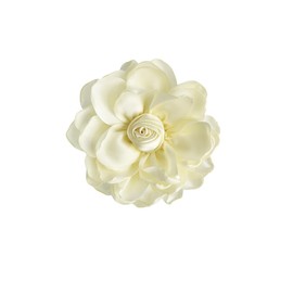 Elegant Large Cloth Flower Brooches Big Camellia Flower Pin for Women Dainty Cloth Fabric Rose Brooches Dress Skirt Scarf Hat Pins Clothing Decoration Accessories (Beige A)