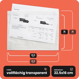 Netuno 50 documents Enclosed Wallets C5 240x181 mm Large delivery Note Pockets Shipping Pouches Courier Pouches self-Seal Courier Bags Document Pouches Courier envelopes delivery Notes envelopes