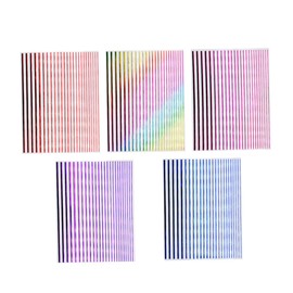 IWOWHERO 5 Sheets Nail Art Stickers Shiny Decals for Womens Includes Red Blue Dazzle Patterns Easy Application for Parties Events