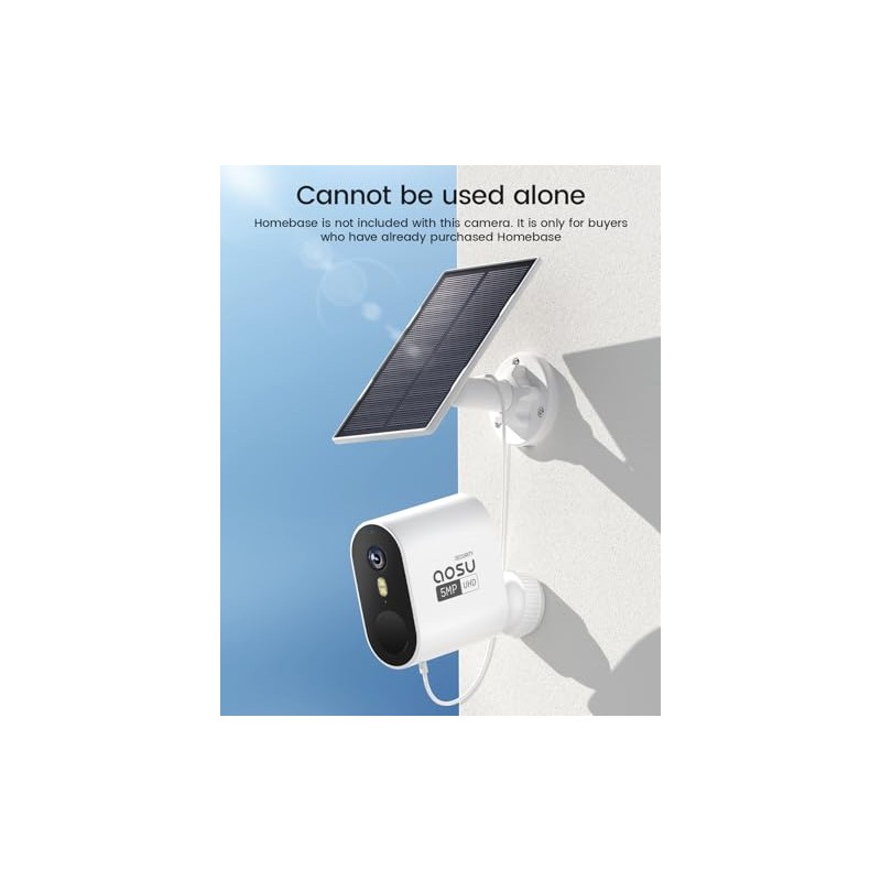 AOSU 7S 5MP Add-on Camera for Homebase(not include Homebase) (Require