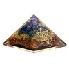 Amazing Gemstone Large Orgone Pyramid | Natural Chakra Pyramid Crystal