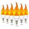 Bestview LED Flame Effect Light Bulbs E12 (Blue)