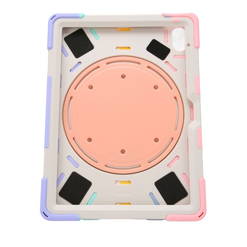 Tablet Case Silicone Hard PC Precise Cutouts Adjustable Strap 360