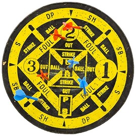 Dart Baseball Board with Darts Wall Decal 24 in. Game Room Decor