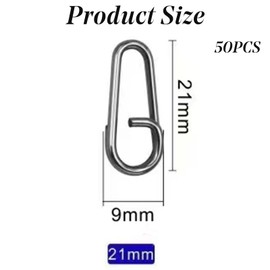 50pcs Quick Change Fishing Clips,50pcs Stainless Steel Carp Fishing Power Clips Link for Lures