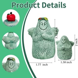 tsevdesno 2 Piece Legend of Zelda Angel Statue Hylia Goddess Figure, Game Room,Desk or Fish Tank Decor, Unique Gift for Gamers & Zelda Lovers (Includes 2 Apple and Two Altars) (B)