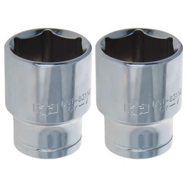 Auniwaig 1/2" Drive 1" 6-Point Impact Socket,Imperial Chrome Vanadium 2pcs