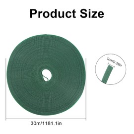 30 m Plant Ties Velcro Tape 10 mm Plant Holder Velcro Tape Resealable Cable Tie Velcro Roll Climbing Aid for Plants Green