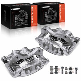 A-Premium Front Disc Brake Caliper Assembly with Bracket Compatible with Select Ford Models - Transit-150/Transit-250/Transit-350/Transit-350 HD 2015 2016 2017 2018 2019, 3.2L/3.5L/3.7L, 2-PC Set