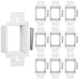 BWP 10 Pack Electrical Outlet Box Extender 1 Gang - Electrical Box Extender with 20 Screws -Single Gang Box Extender Outlet